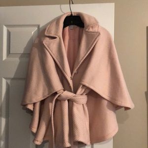 Pink cape coat size small like new worn twice
